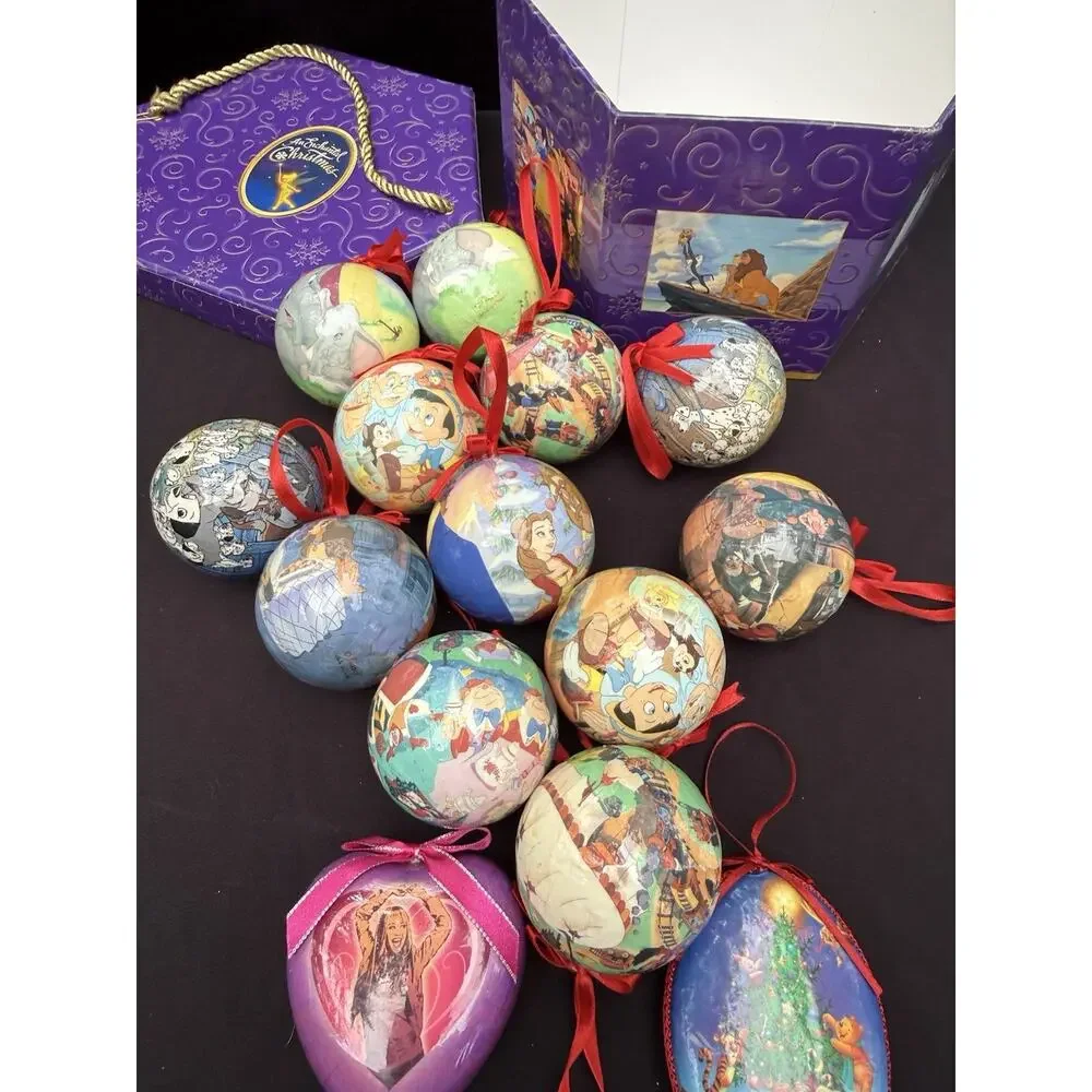 Vintage Vintage Disney Store Enchanted Christmas 14 Pc Ornament Set